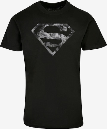 ABSOLUTE CULT Shirt 'DC Originals - Marble Superman' in Zwart: voorkant