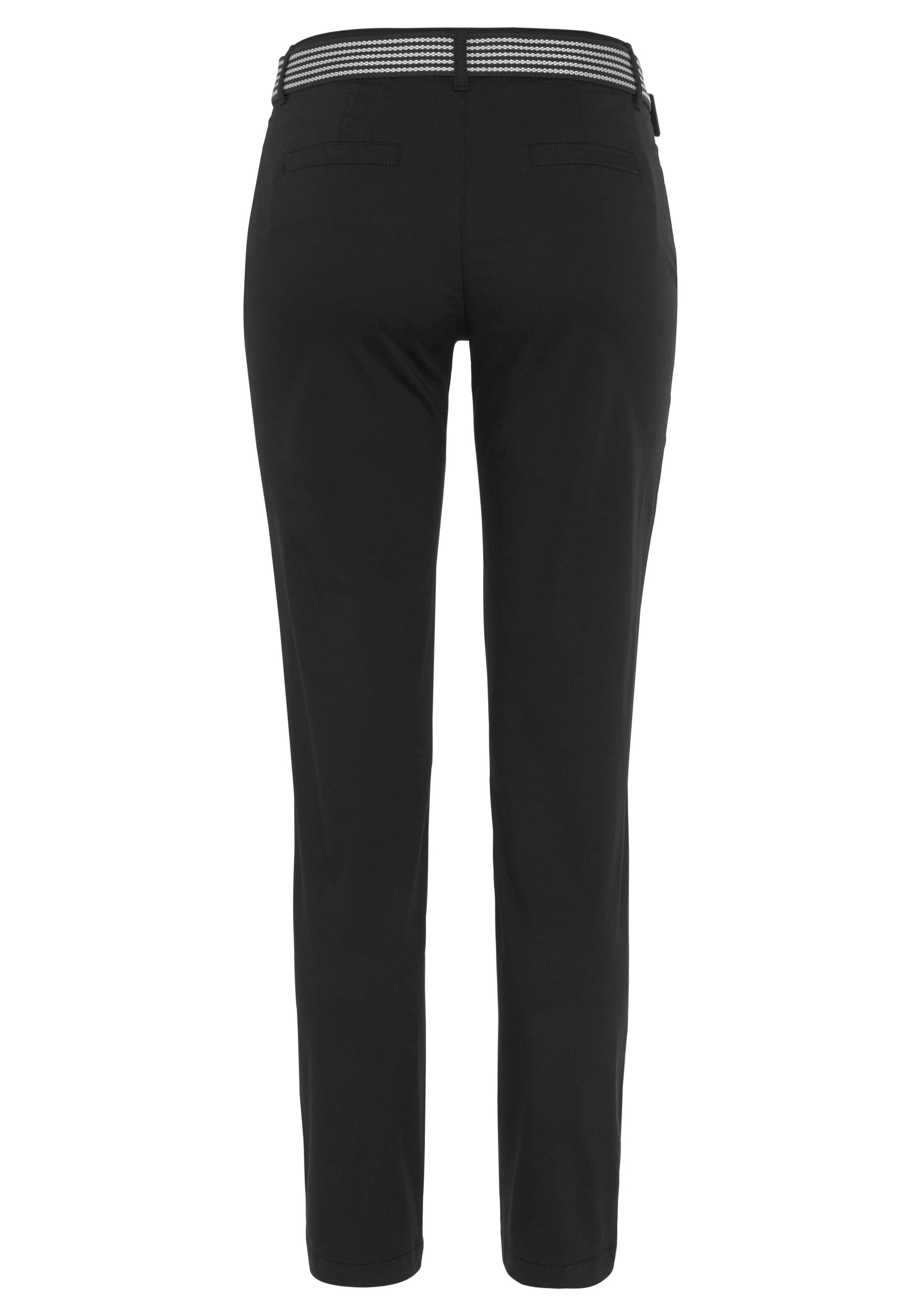 DELMAO Slimfit Hose in Schwarz