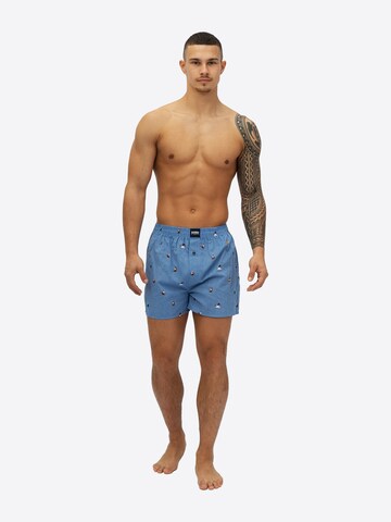 Boxers ' Xmas ' Happy Shorts en bleu : devant