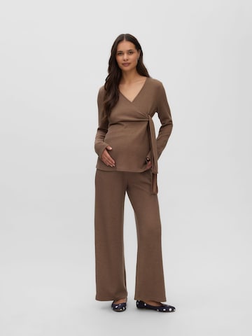 MAMALICIOUS Wide leg Byxa 'MLHarriet' i brun