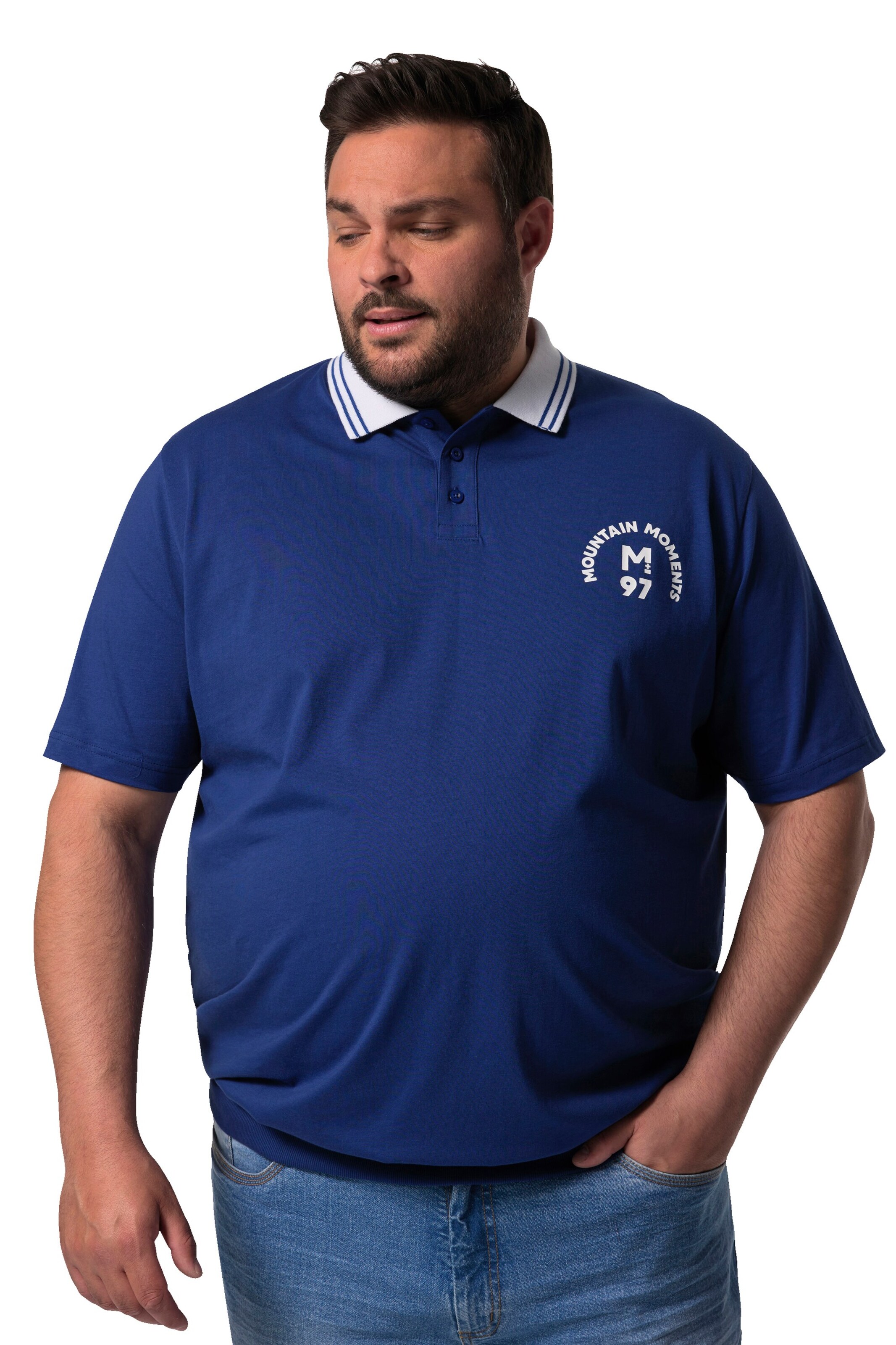 Men Plus Shirt in Blau: Vorderseite