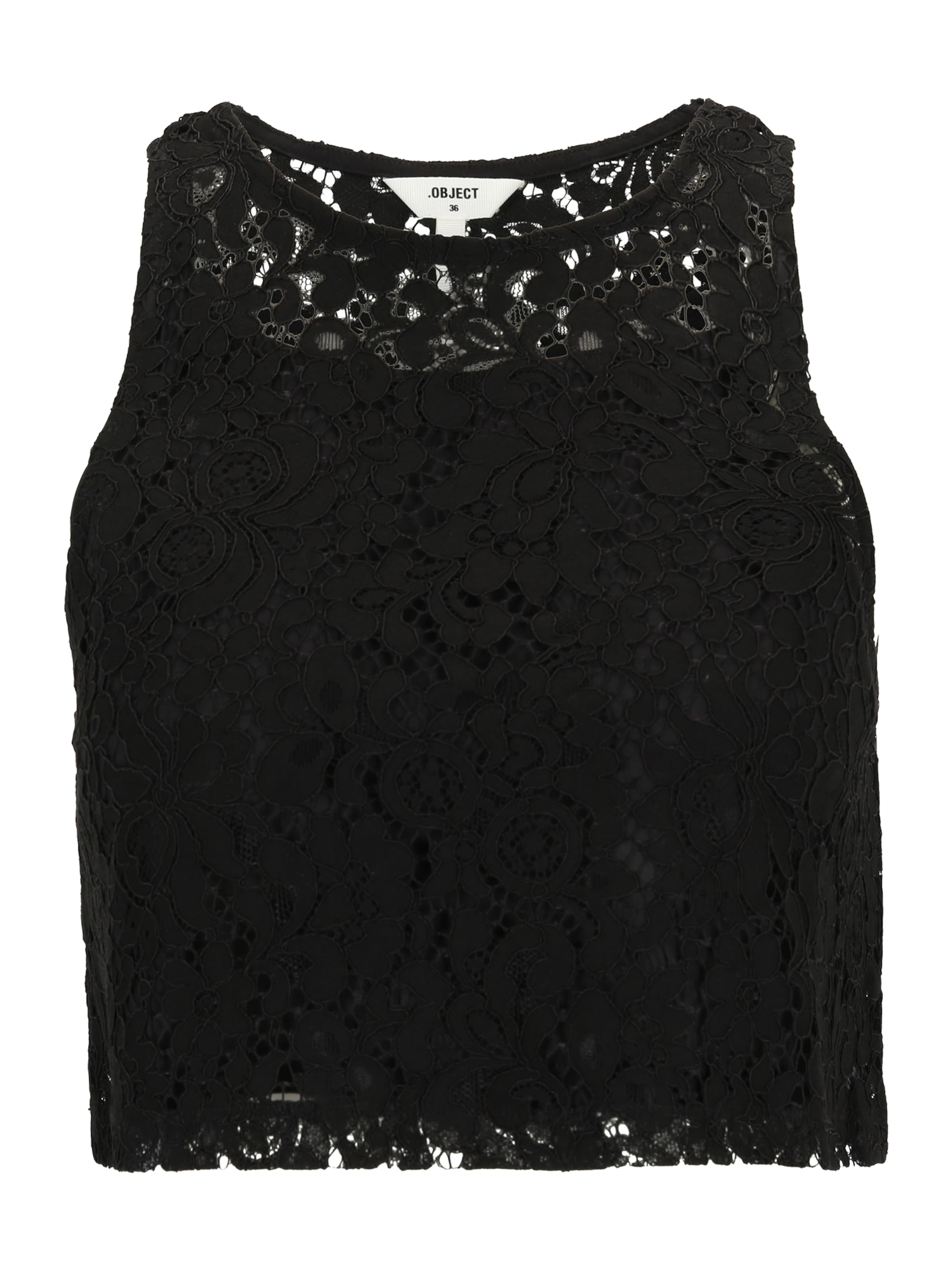 OBJECT Petite Top &#x27;IBI&#x27; in Black: front