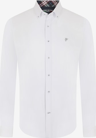 DENIM CULTURE Regular fit Button Up Shirt 'Abel' in White: front