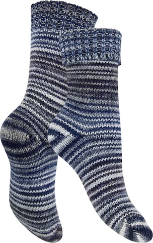 celodoro Socks 'Mouline' in Blue: front