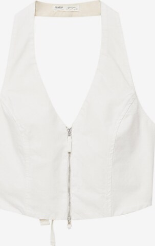 Pull&Bear Vest in White: front