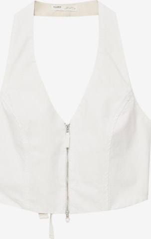 Gilet Pull&Bear en blanc : devant