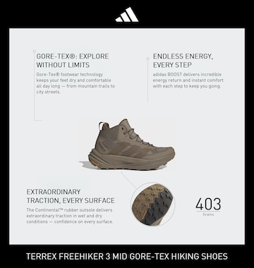 ADIDAS TERREX Polobotky 'Freehiker 3' – hnědá