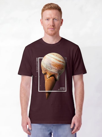 Watapparel Shirt 'Jupiter Planet' in Rood: voorkant