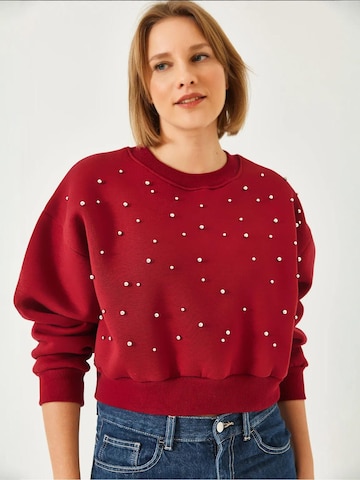Bianco Lucci - Sweatshirt em vermelho: frente