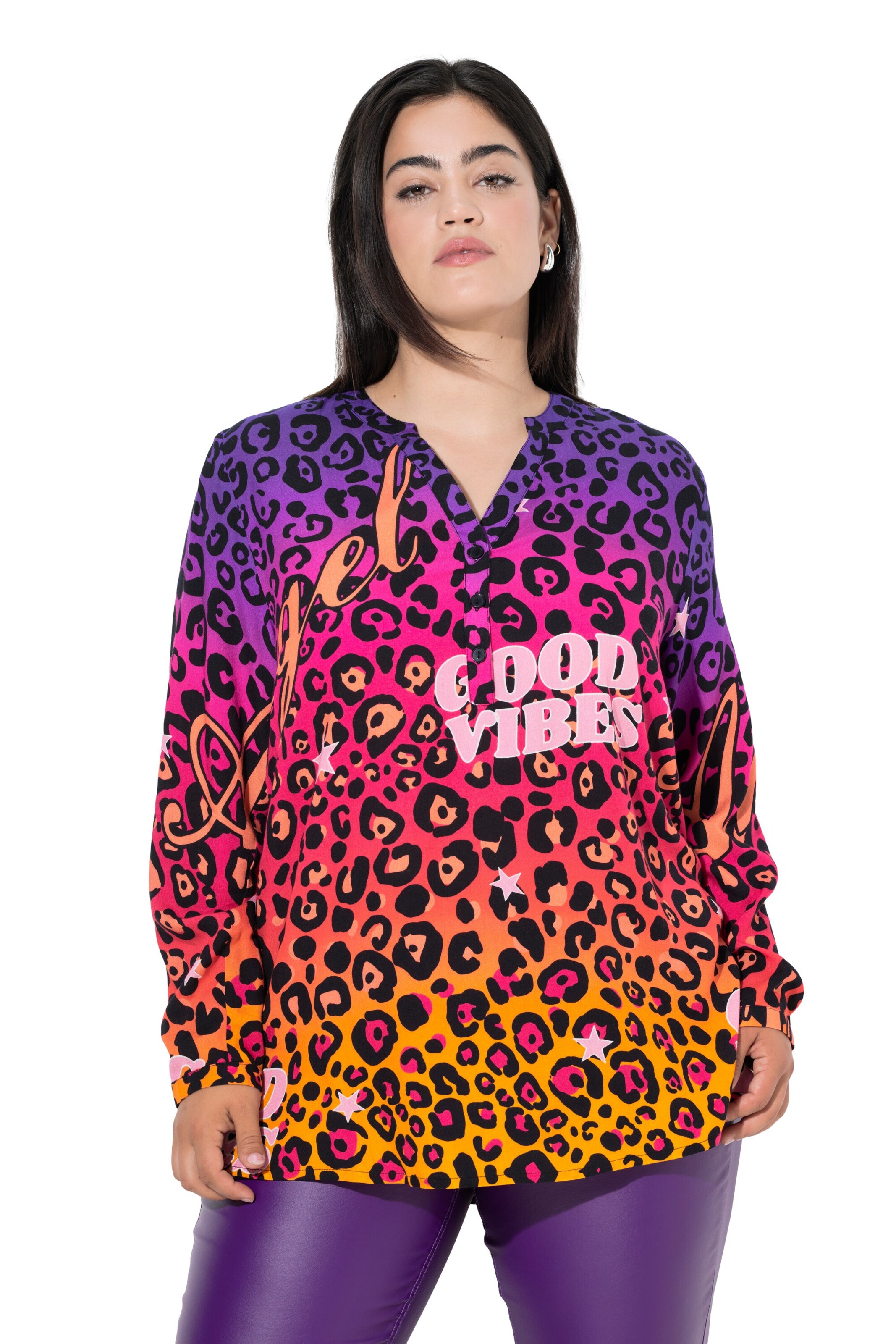 Angel of Style Bluse in Mischfarben: Vorderseite