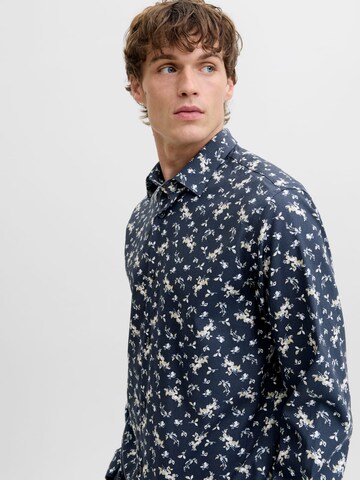 JACK & JONES Comfort fit Button Up Shirt 'York' in Blue
