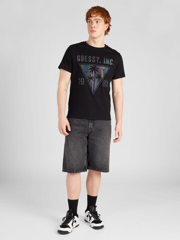 T-Shirt GUESS en noir