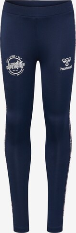 Hummel Skinny Workout Pants 'FSK JOY' in Blue: front