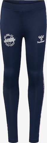 Skinny Pantalon de sport 'FSK JOY' Hummel en bleu : devant