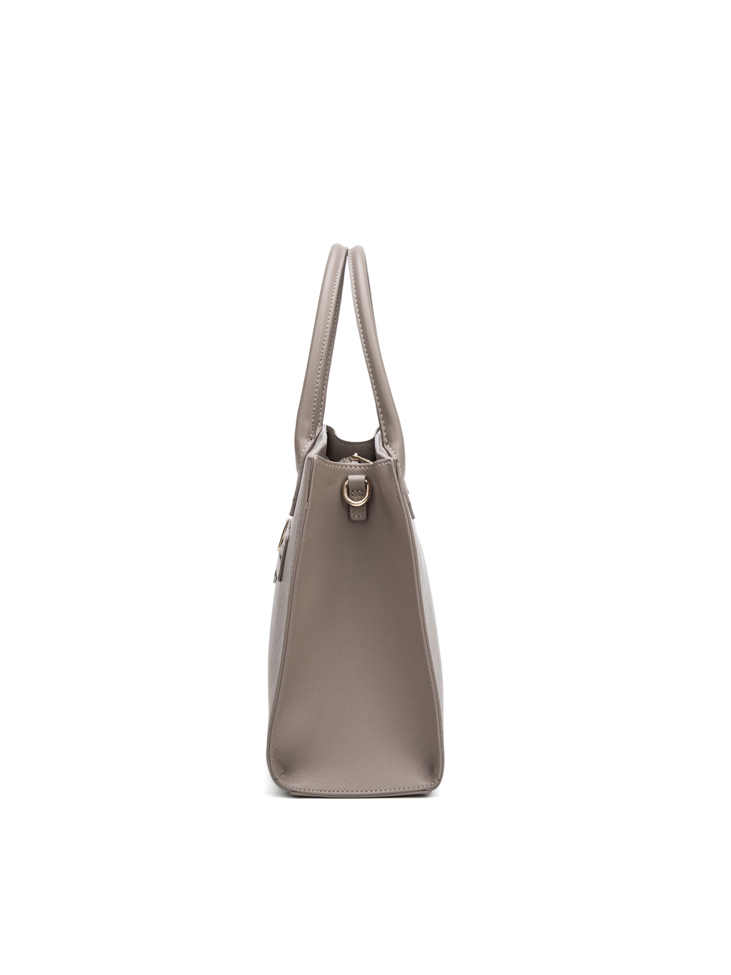 Borsa a mano 'Borsa a Mano Donna Vegan Leather con Zip e Tracolla Rimovibile - David Jones' di David Jones in grigio