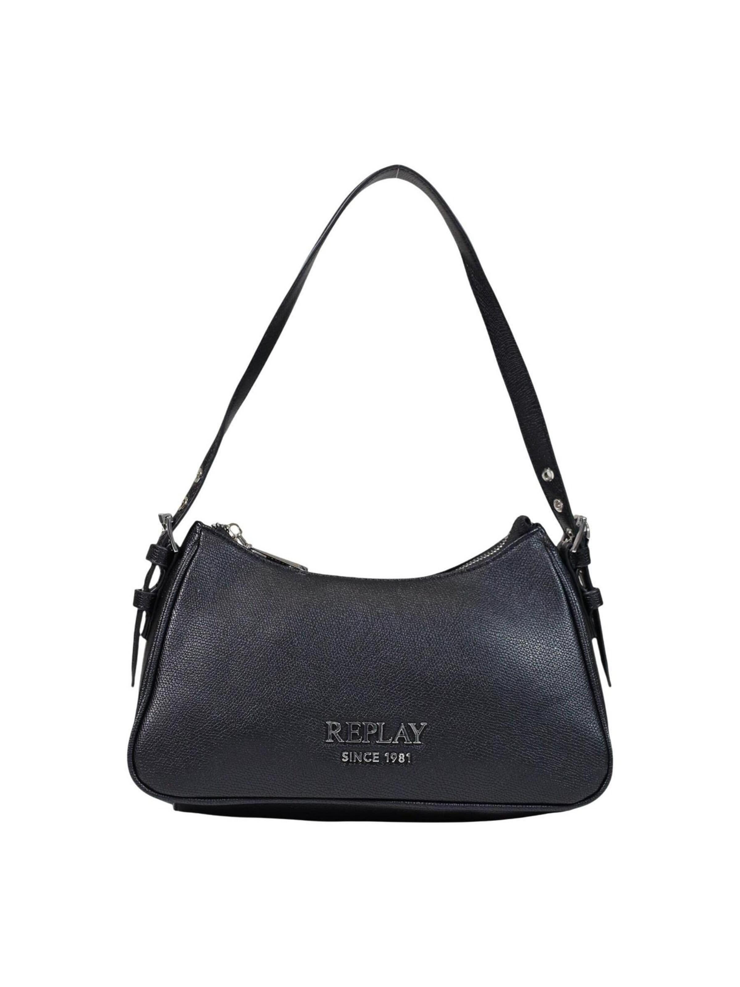 Borsa a spalla 'TEXTURIZED SYNTHETIC FW01A1.000.A7243S' di REPLAY in nero: frontale