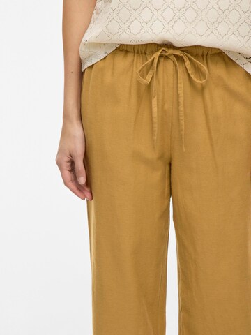VILA Loose fit Trousers in Brown