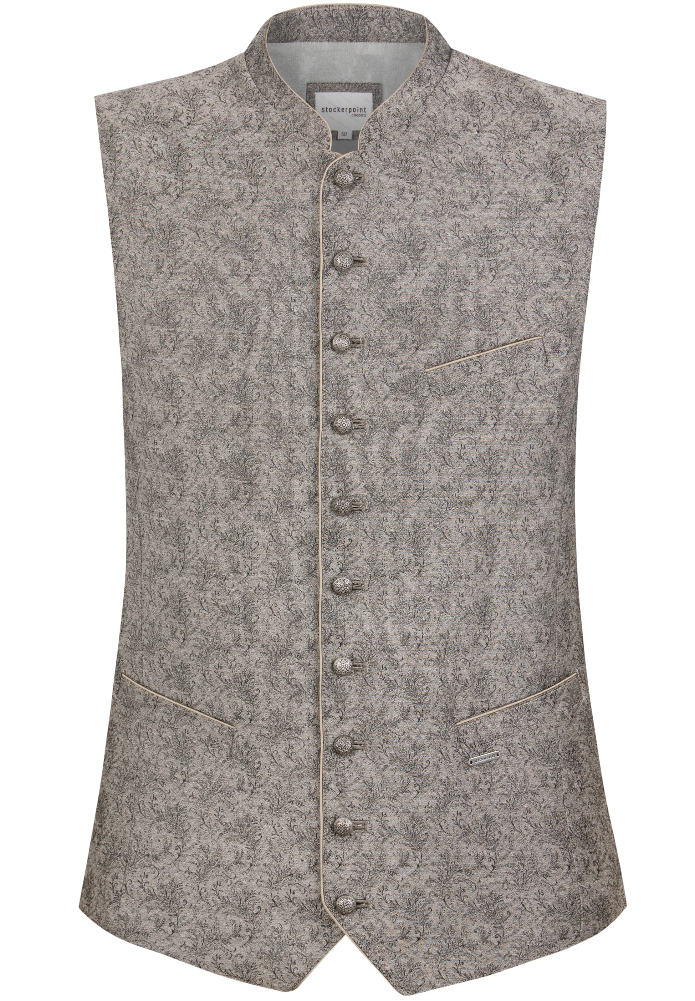 STOCKERPOINT Trachtenweste 'Tosco' in Grau: Vorderseite