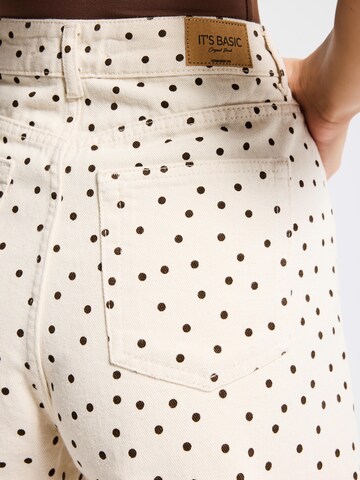 IT'S BASIC Regular Jeans 'POLKA MINI DENIM SHORT' in Beige