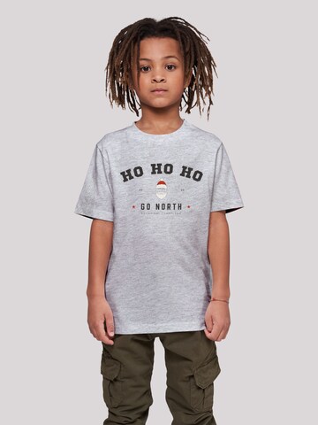 F4NT4STIC Shirt 'Ho Ho Ho Santa Claus' in Grey: front