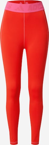 ADIDAS SPORTSWEAR - Skinny Calças de desporto em vermelho: frente