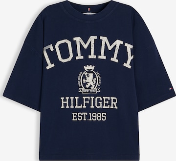 TOMMY HILFIGER - Camisa 'VARSITY CREST' em azul: frente