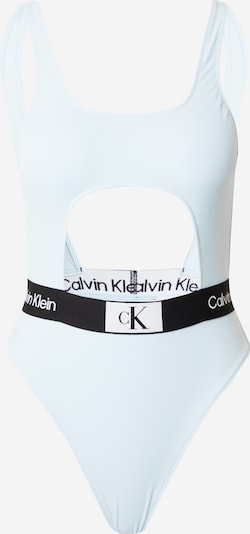 Calvin Klein Swimwear Maillot de bain en bleu clair / noir / blanc, Vue avec produit