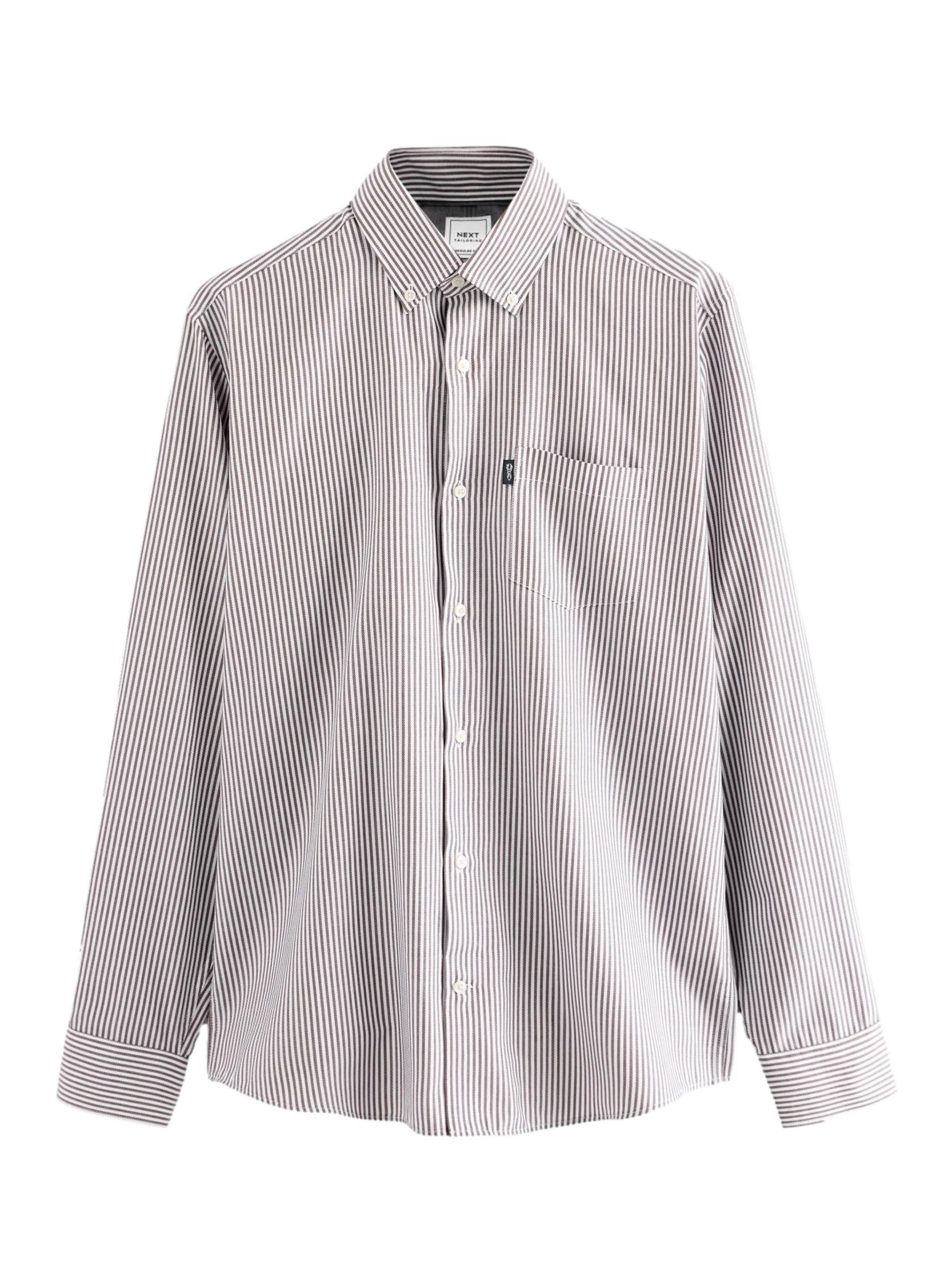 Coupe regular Chemise Next en marron : devant