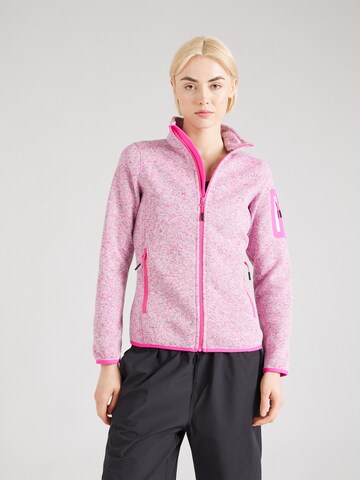 CMP Athletic Fleece Jacket in Pink: front