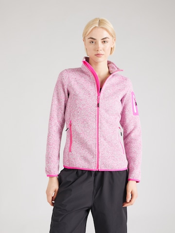 CMP Functionele fleece jas in Roze: voorkant