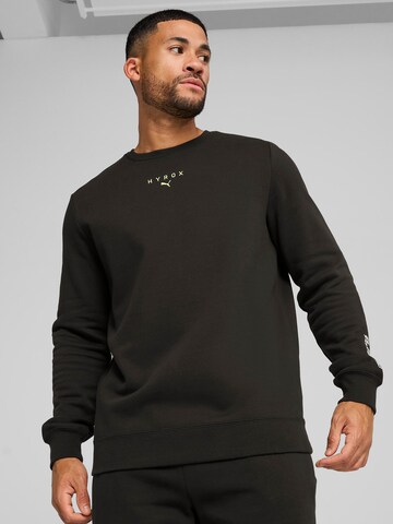 PUMASportska sweater majica 'PUMA x HYROX' - crna boja: prednji dio