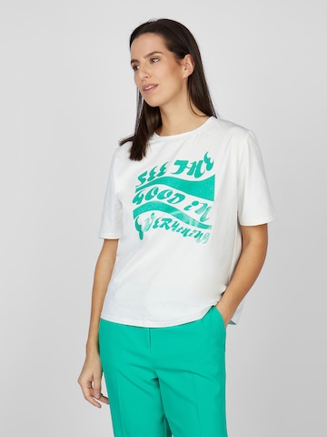 T-shirt 'Trudi' Lovely Sisters en blanc : devant