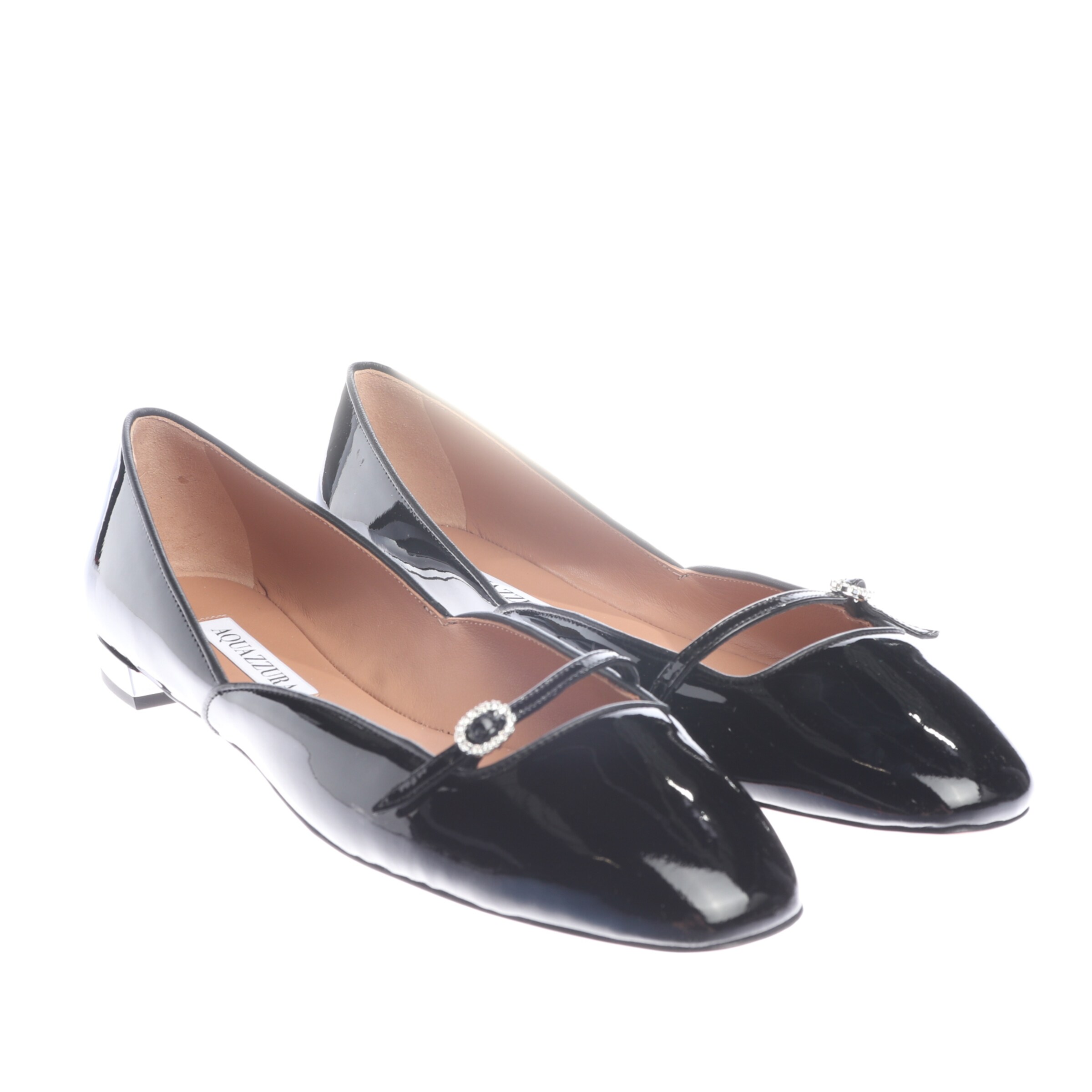 Aquazzura Flats & Loafers in 40 in Black: front