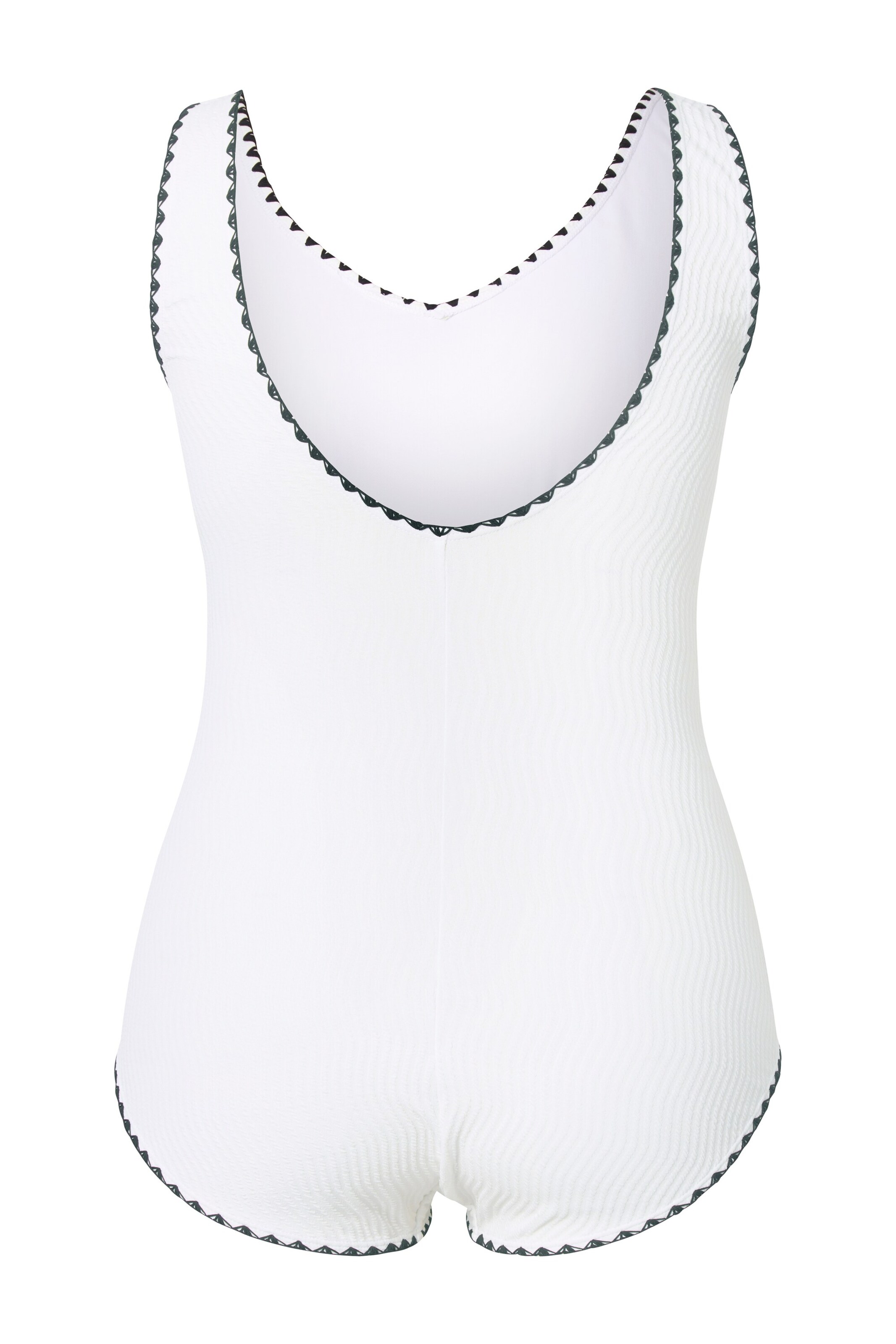 Ulla Popken Bustier Badeanzug in Weiß