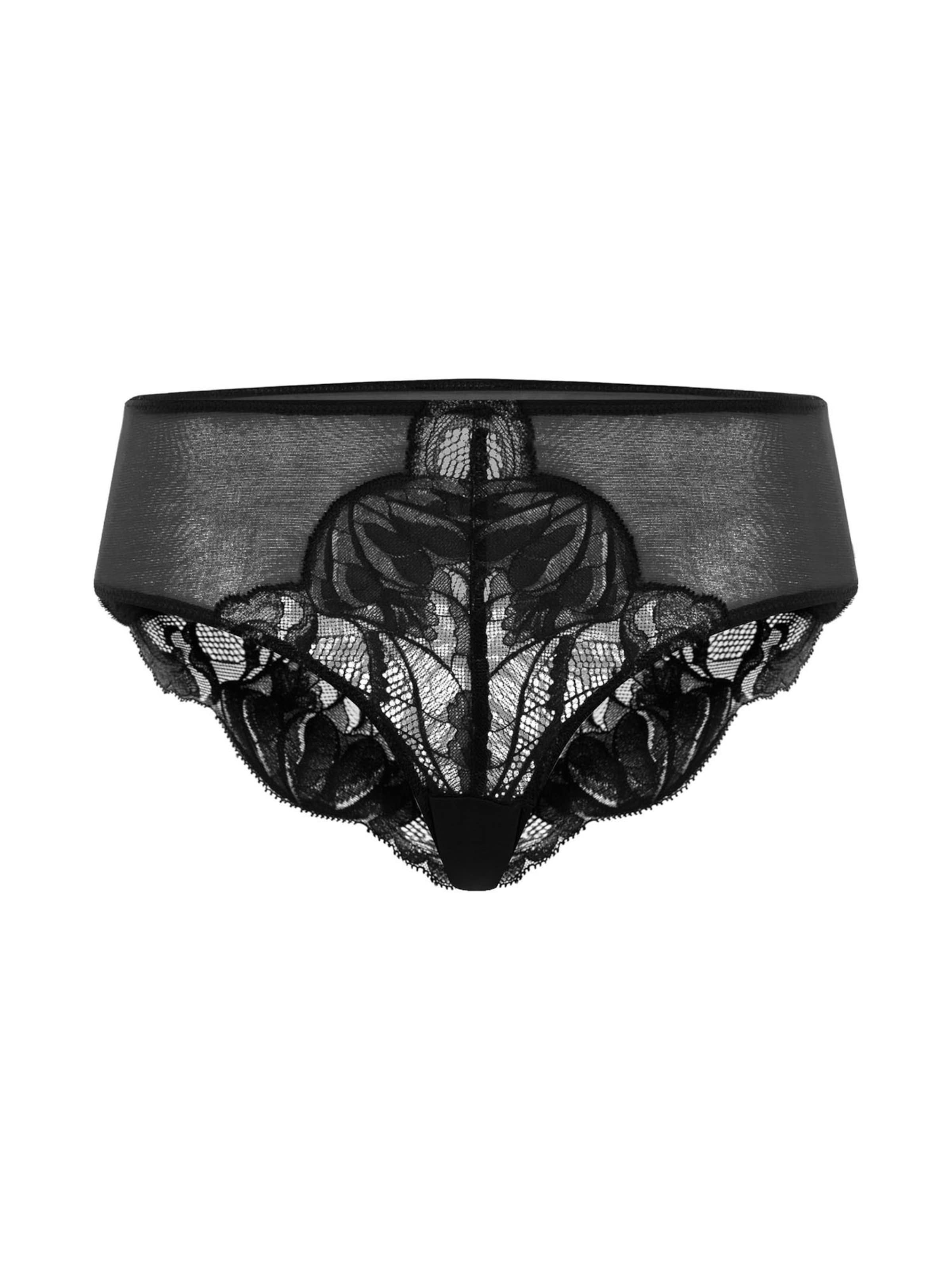 Slip ' Lysia ' Hanro en noir : devant