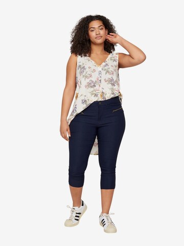 Zizzi Slim fit Pants 'Jeva' in Blue