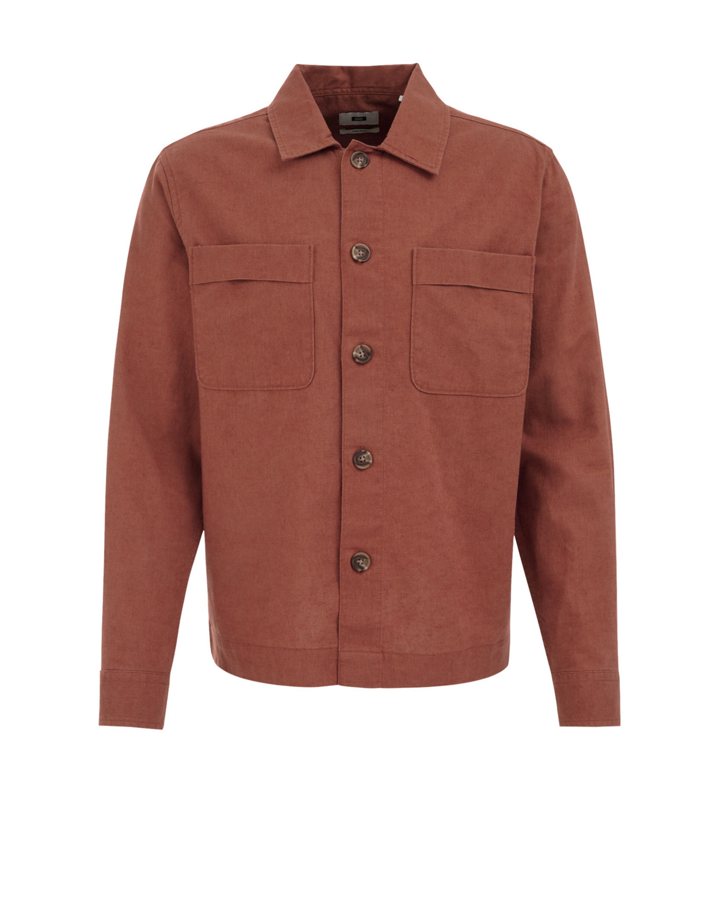 WE Fashion Klasický střih Košile – hnědá: přední strana