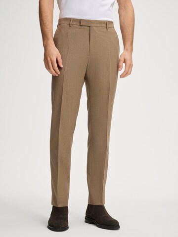 Coupe slim Pantalon à plis 'Blayr' JOOP! en beige : devant