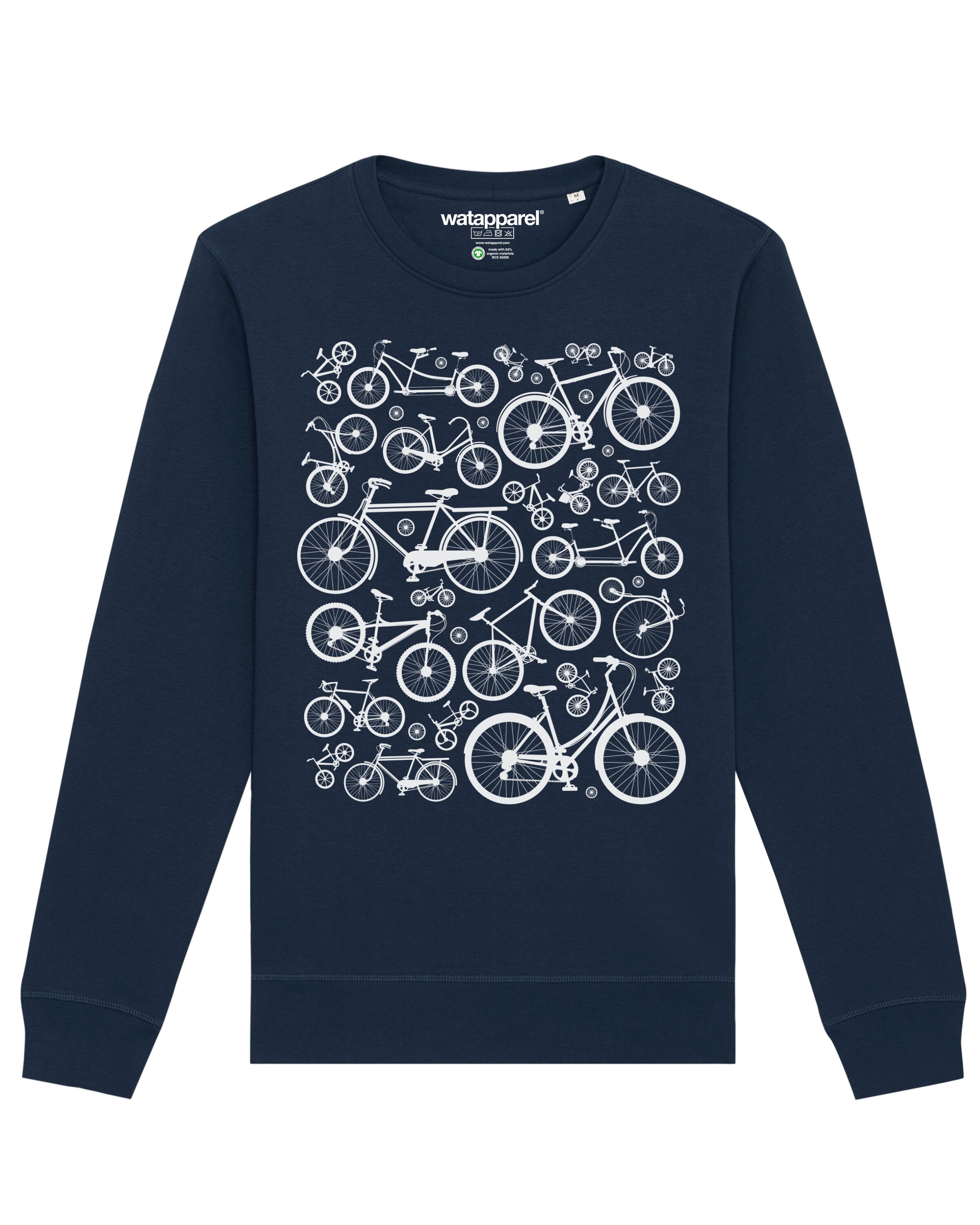 Watapparel Sweatshirt ' Fahrräder ' in Blue: front