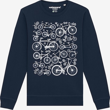 Watapparel Sweatshirt ' Fahrräder ' in Blau: Vorderseite