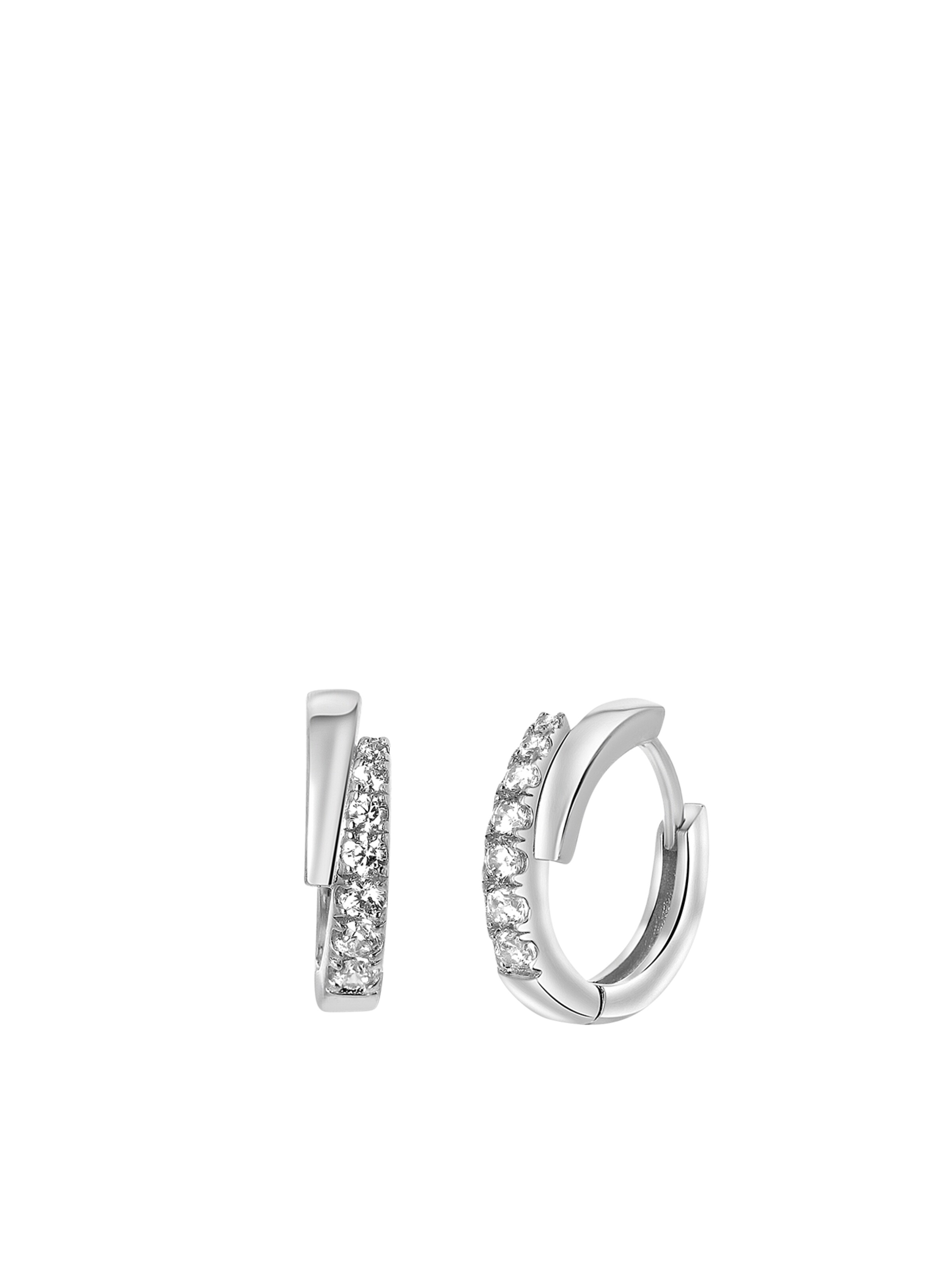 Lucardi Ohrringe in Silber: Vorderseite