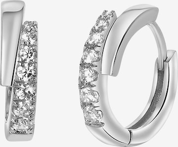 Boucles d'oreilles Lucardi en argent : devant