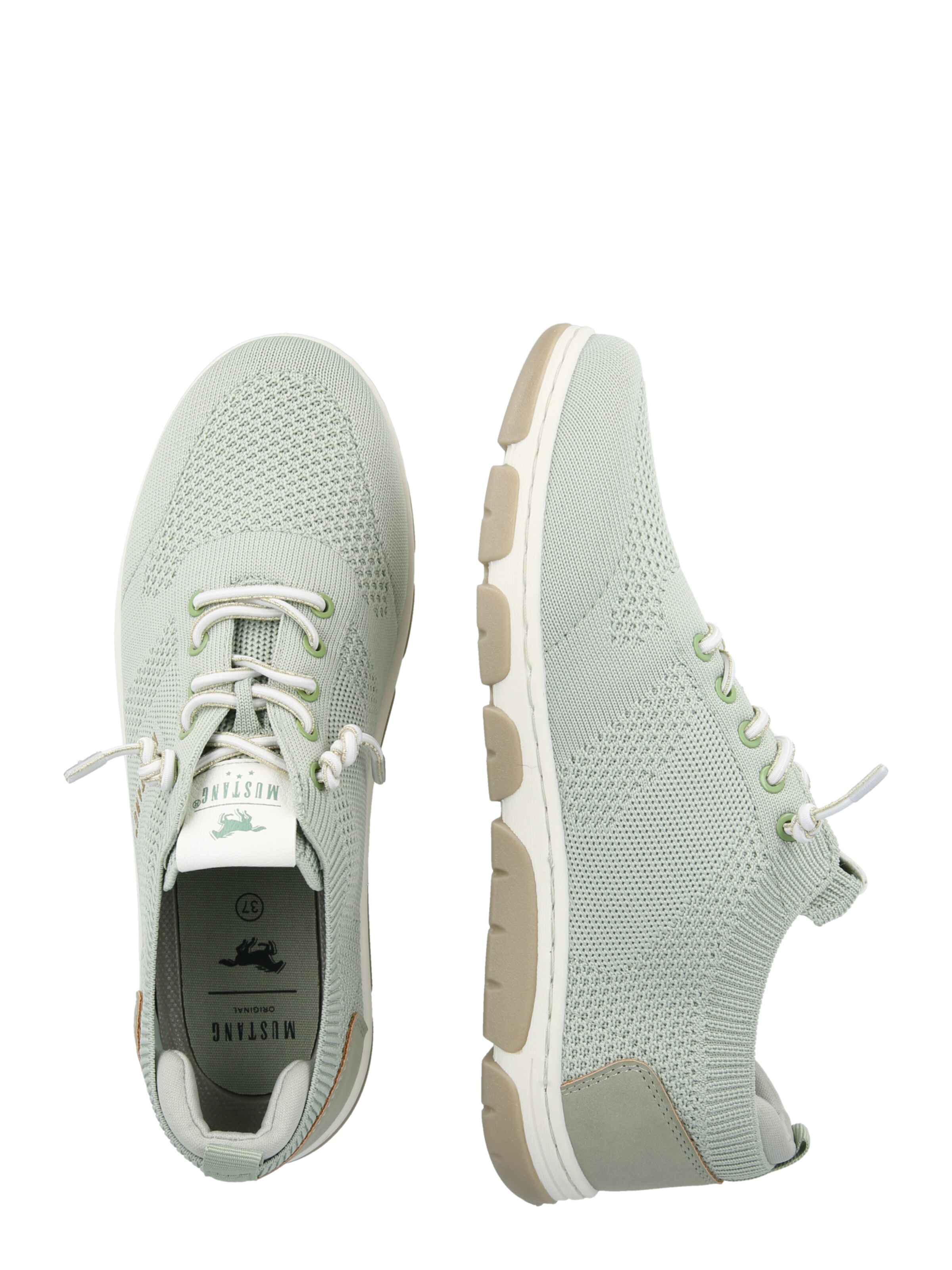 MUSTANG Спортни обувки Slip On в зелено