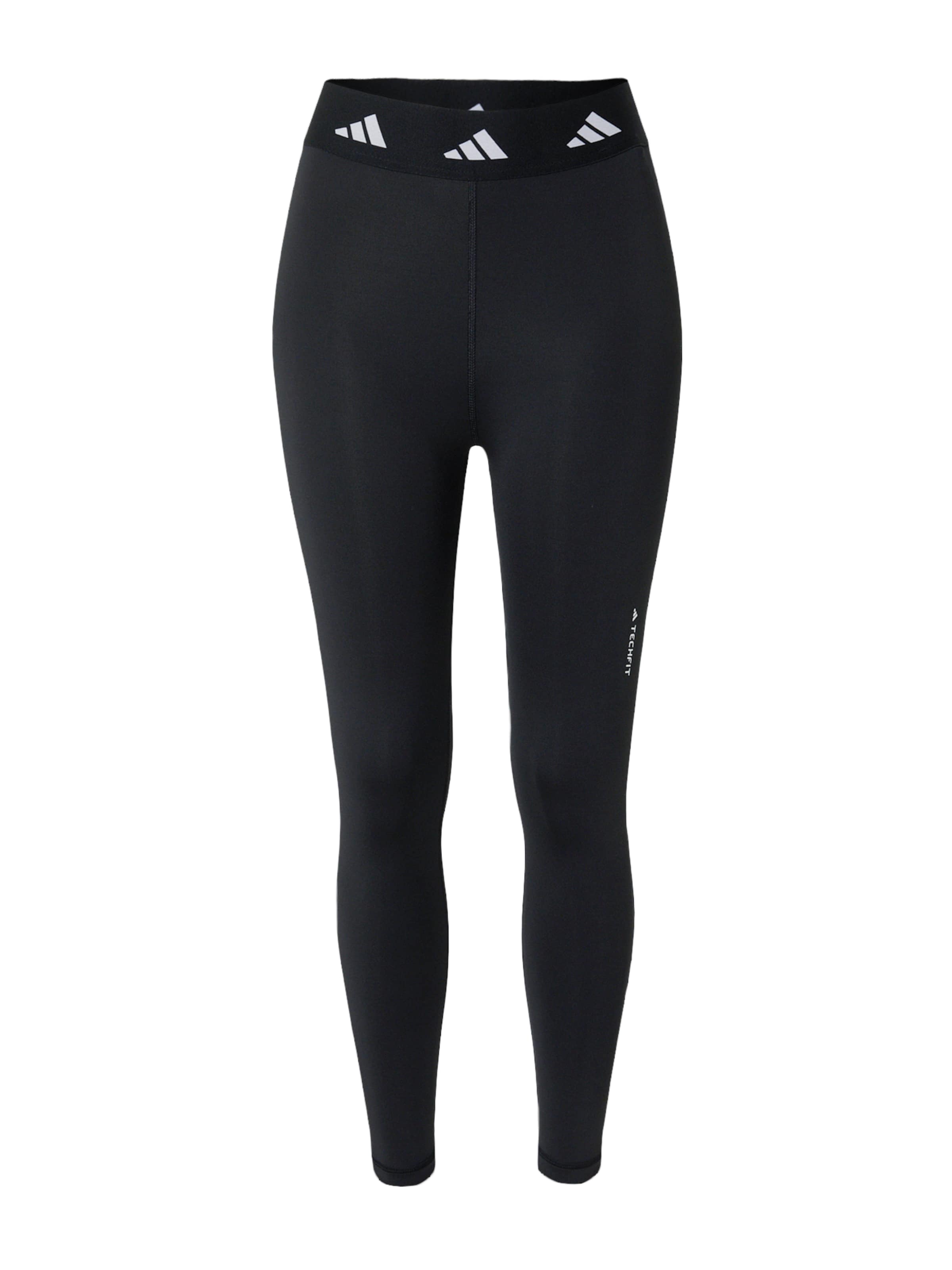 ADIDAS PERFORMANCE Skinny Sporthose 'Techfit' in Schwarz: Vorderseite