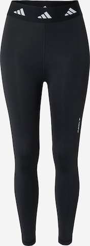 Skinny Pantalon de sport 'Techfit' ADIDAS PERFORMANCE en noir : devant