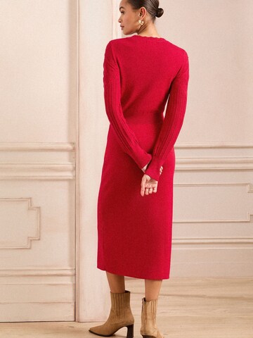 love & roses Gebreide jurk in Rood