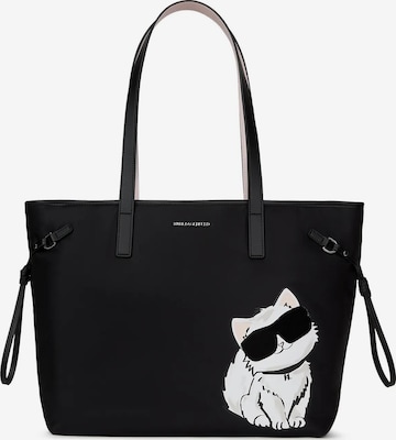 juoda Karl Lagerfeld Pirkinių krepšys 'Ikon Choupette': priekis