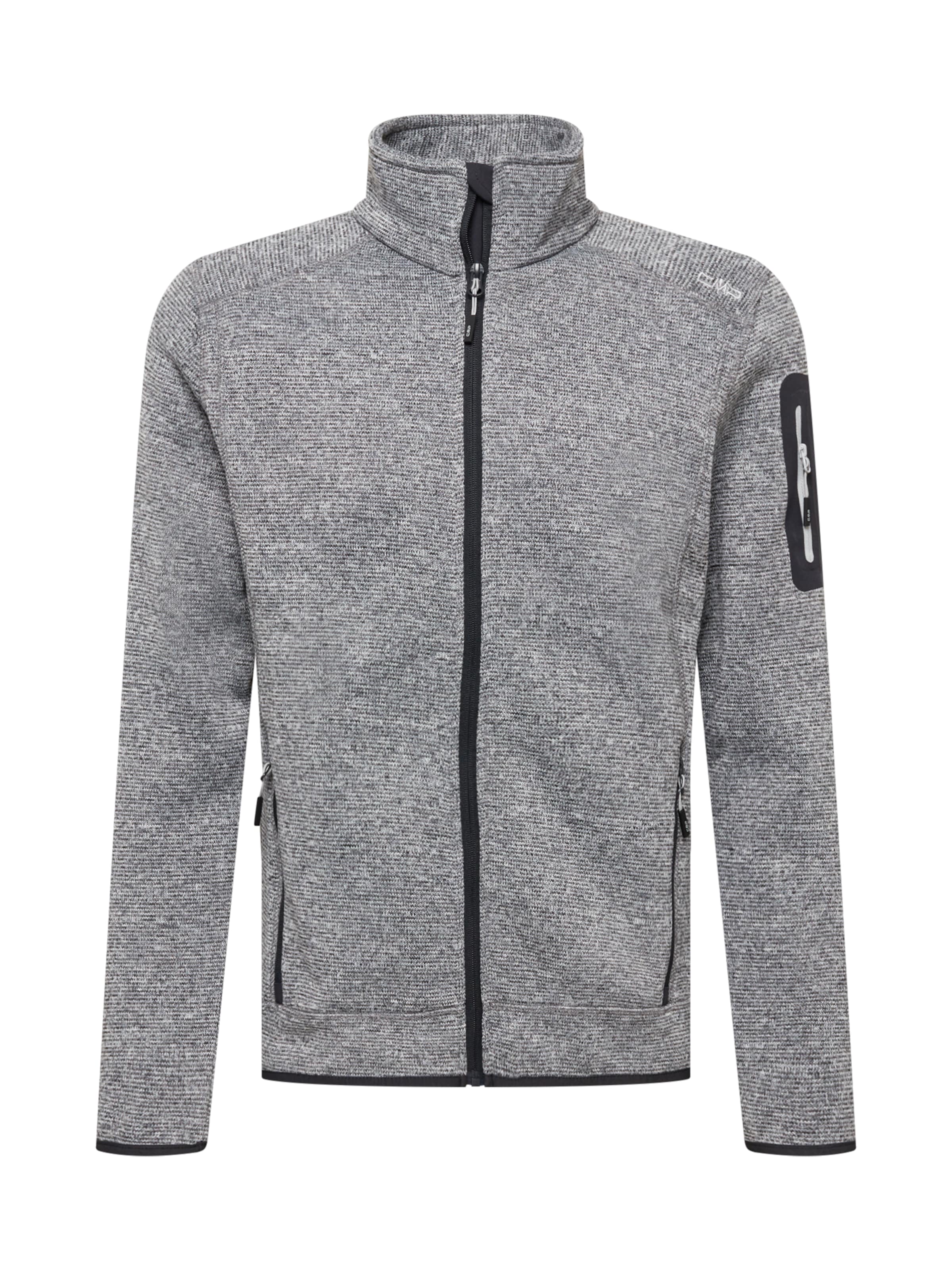 CMP Regular Fit Funktionsfleecejacke in Grau: Vorderseite
