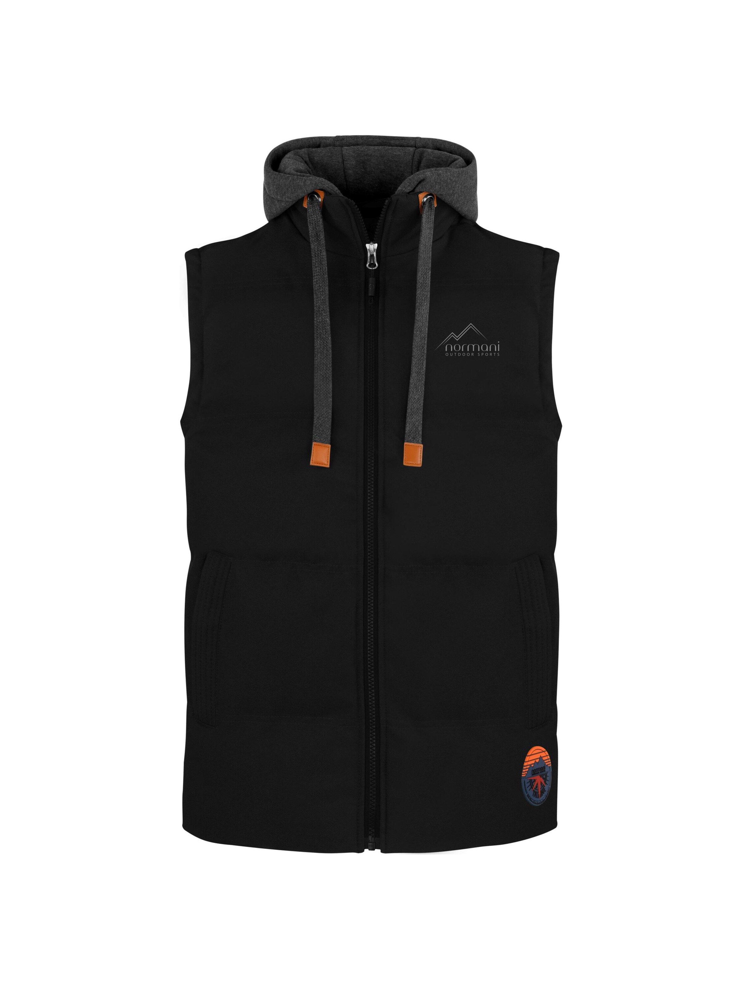 normani Sportbodywarmer 'Talmine' in Zwart: voorkant