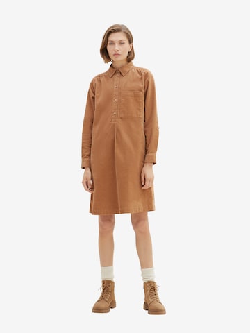 TOM TAILOR Shirt Dress in Brown